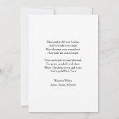 Modern Photo Merry Christmas Flat Greeting Card Dankeskarte (Rückseite)