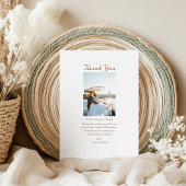 Modern Photo Minimal Couples Message Wedding Dankeskarte