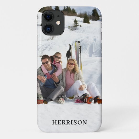 Modern Photo Name Family Simple Gorgeous Cute Case-Mate iPhone Hülle (Rückseite)