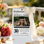 Modern Photo Newspaper Graduation Einladung