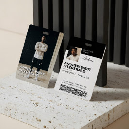 Modern Photo Personal Trainer Fitness Lifestyle Ausweis