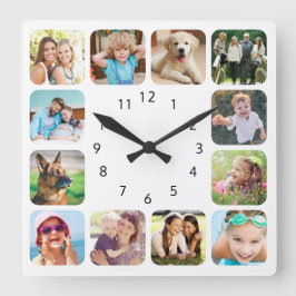 Modern Photo Personalized Acrylic Wall Clock Quadratische Wanduhr