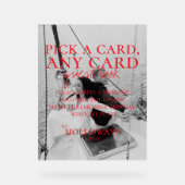 Modern Photo Playing Cards Guest Book Acrylschild (Vorderseite)