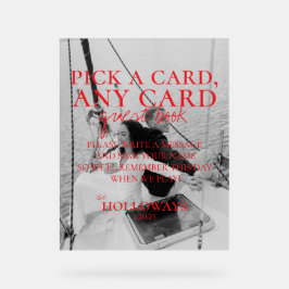 Modern Photo Playing Cards Guest Book Acrylschild