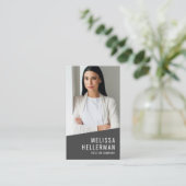 Modern Photo QR Code Logo Vertical Visitenkarte (Stehend Vorderseite)