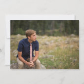 Modern Photo Script Horizontal Graduation Party Einladung (Rückseite)