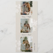 Modern Photo Strip Christmas Card with Handwritten Einladung (Vorderseite)
