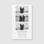 Modern Photo Strip Magnetic Wedding Save The Date Magnetkarte (Vorderseite)