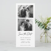 Modern Photo Strip Wedding Photo Bookmark Save The Date (Stehend Vorderseite)