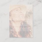 Modern Photo Sympathy Funeral Prayer Card Visitenkarte (Rückseite)