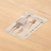 Modern Photo Typography Beach Wedding Acryleinladungen (Ablage )