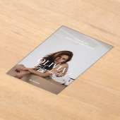 Modern Photo Typography Script Grad Announcement Acryleinladungen (Ablage )