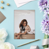 Modern Photo Typography Script Grad Announcement Acryleinladungen (In Situ (Hochzeit))