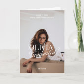 Modern Photo Typography Script Grad Party Folded Karte (Vorderseite)