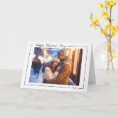 Modern Photo Valentine’s Day Card Karte (Gelbe Blume)
