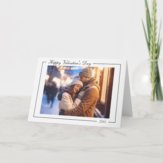 Modern Photo Valentine’s Day Card Karte (Vorderseite)