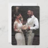 Modern Photo Wedding All in One Einladung (Rückseite)