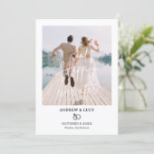 Modern photo wedding ankündigung (Stehend Vorderseite)