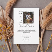 Modern Photo Wedding Invitation Einladung