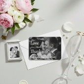 Modern Photo Wedding| Minimalist Botanical Floral Dankeskarte