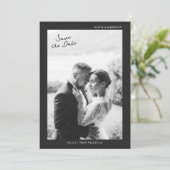 Modern Photo Wedding Save the Date Einladung (Stehend Vorderseite)