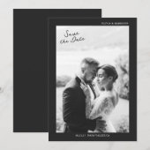 Modern Photo Wedding Save the Date Einladung (Vorne/Hinten)
