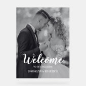 Modern Photo Welcome Wedding Acrylschild (Vorderseite)