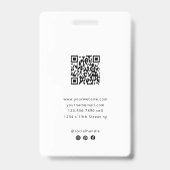 Modern Photo with Logo | Custom Employee Name Ausweis (Rückseite)