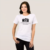 Modern Photography Camera Black Tri-Blend Shirt (Vorderseite voll)
