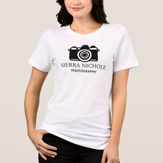 Modern Photography Camera Black Tri-Blend Shirt (Vorderseite)