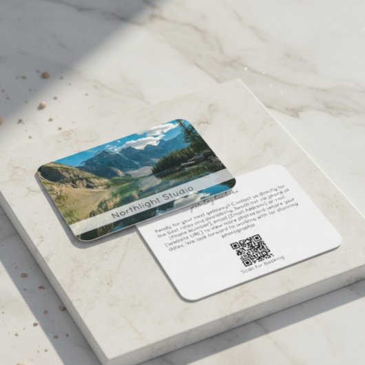 Modern Photography QR Code Camera Photographer Visitenkarte