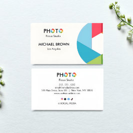 Modern Photography Studio Business Card Minimal Visitenkarte
