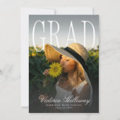 Modern PhotoPop Effect Graduation Party Invitation Einladung (Vorderseite)