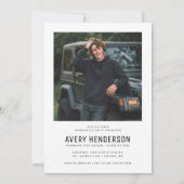 Modern PhotoPop Graduation Party Einladung (Rückseite)