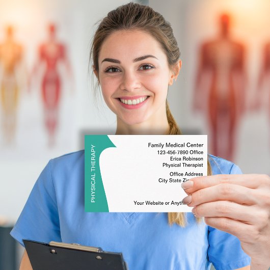 Modern Physical Therapist Business Cards Design  Visitenkarte