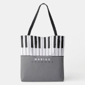 Modern Piano Music All-Over Tote Bag With Name Tasche (Rückseite)