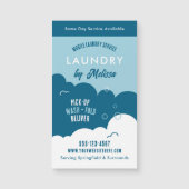Modern Pick-Up Laundry Service Blue & White Magnet (Vorderseite)