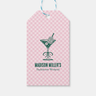 Modern Pickleball & Prosecco Bachelorette Weekend Geschenkanhänger