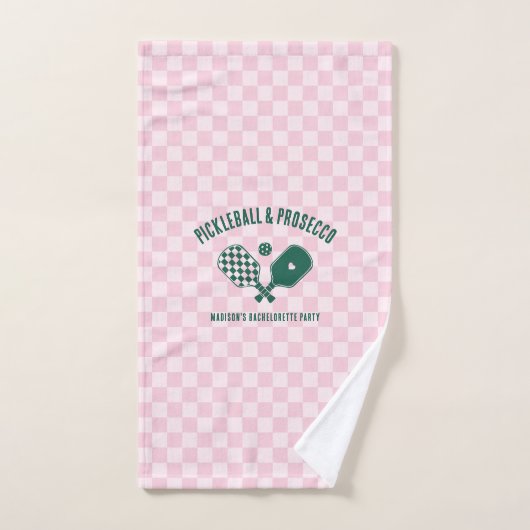 Modern Pickleball & Prosecco Bachelorette Weekend Handtuch (Handtuch)