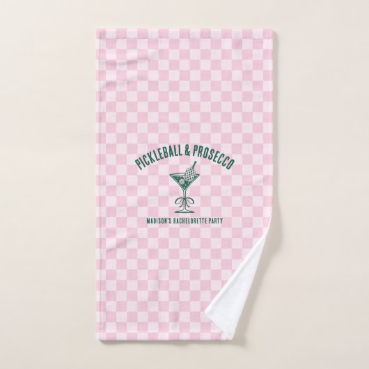 Modern Pickleball & Prosecco Bachelorette Weekend Handtuch (Handtuch)