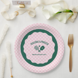 Modern Pickleball & Prosecco Bachelorette Weekend Pappteller