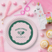 Modern Pickleball & Prosecco Bachelorette Weekend Pappteller (Party)