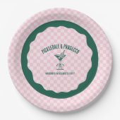 Modern Pickleball & Prosecco Bachelorette Weekend Pappteller (Vorderseite)