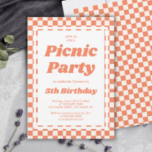 Modern Picnic Party Geburtstag