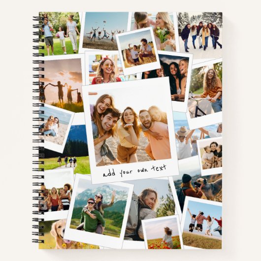 Modern Picture Scrapbook FotoCollage Notizblock (Vorderseite)