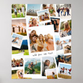 Modern Picture Scrapbook FotoCollage Poster (Vorne)