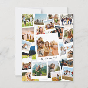 Modern Picture Scrapbook FotoCollage Postkarte