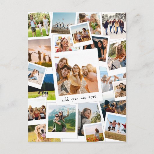 Modern Picture Scrapbook FotoCollage Postkarte (Vorderseite)