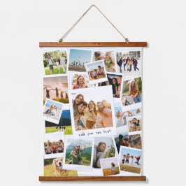 Modern Picture Scrapbook FotoCollage Wandteppich Mit Holzrahmen