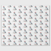 Modern Pigeon Santa Claus Weihnachten Geschenkpapier (Flach)